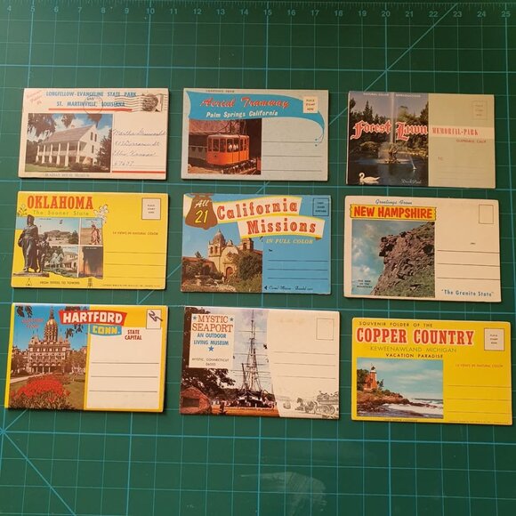 Post Card Booklets From the 1960's x9 - Picture 1 of 2